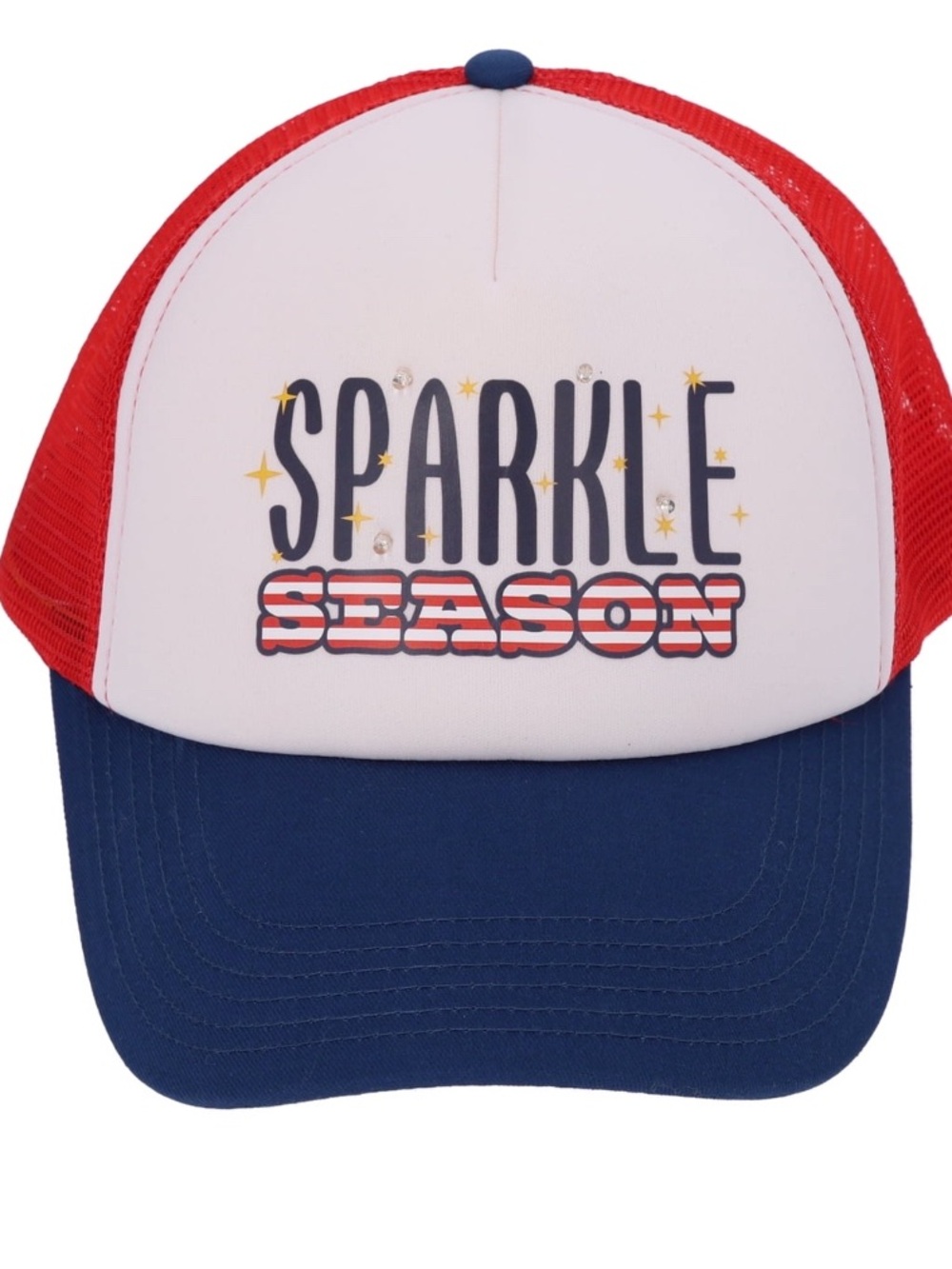 Sparkle Season Trucker Hat - Red White Blue